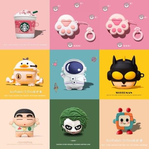 Cartoon Astronaut Pattern Case for Airpods Pro 1/2 Cover Protective Phone Cases Headphones Funda Protective For Airpods Co