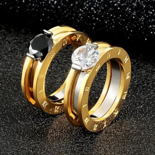 FYALFRED Rings With Crystals