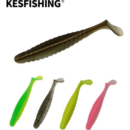 KESFISHING Fishing Lures 2019 Wobble Shad 9cm 6pcs 5g Soft Baits Shad Spinner Baits Iscas Artificial Pesca Trout Lures