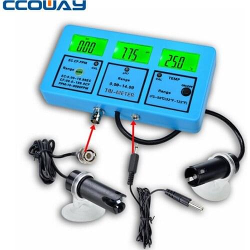 China Supplier 4 in 1 PH/EC/CF/TDS portable hardness tester, water ph meter electrode, digital ph & control ec