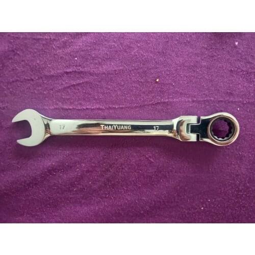 THAIYUANG 17MM Flexible Head Combination Wrench Multitool Ratchet Spanners