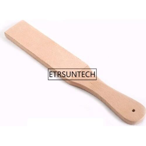 Leather Sharpener with Wood Handle Multifunctional DIY Leather Craft Polish Sharpening Strop Double-sided Sharpener