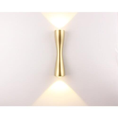 Creative Double head LED decorative wall lamp golden full voltage up and down light corridor wall hanging lamp drop ship