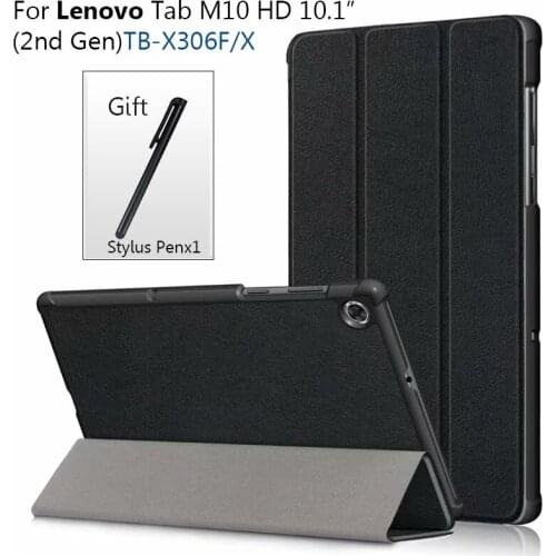 For Lenovo Tab M10 HD 2nd Gen Magnetic Fold Leather Stand Tablet Shell Funda For Lenovo Tab M10 HD Case tb x306x tb x306f Cover
