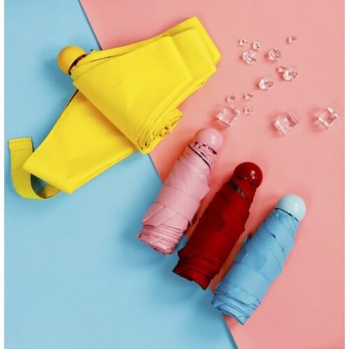 Small Fashion Folding Umbrella Rain Women Gift Men Mini Pocket Parasol Girls Anti-UV Waterproof Portable Travel Umbrella