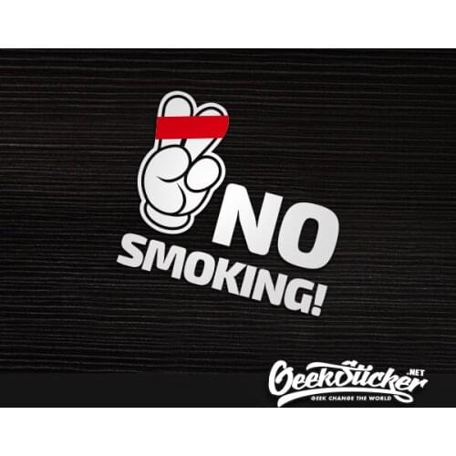 NO Smoking Car Sticker Funny Cute Car Styling Motorcycle Sticker Reflective Vinyl Decal Waterproof Sticker For Car Accessory