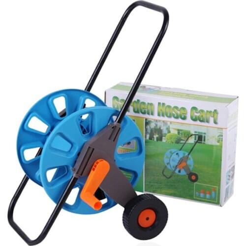 Wholesale Large Size Garden Water Hose Reel With Wheels Storage Rack Holds 50m Hose Car Washing Tools CN Recommend