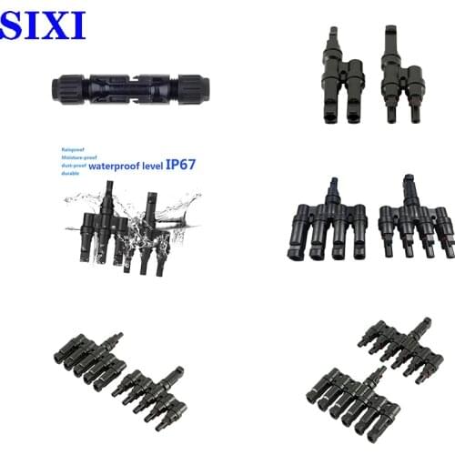 Solar 3T 4T 5T 6T 7T Branch Parallel Connection 30A Paraeel Connector Y Branch Connectors 30A TUV Solar Panel PV DIY Cable