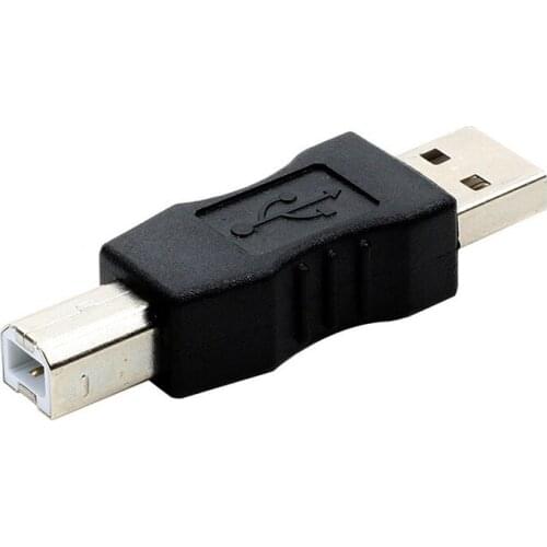 USB 2.0 A Male to B Male Adapter Connector AM to BM Converter Mini Portable Black Adapter for PC Computer Phone Printer