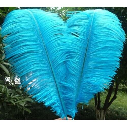 Sell high quality 10pcs / lot light blue ostrich feather 16-18 "/ 40-45cm, DIY jewelry accessories /Wedding decoration