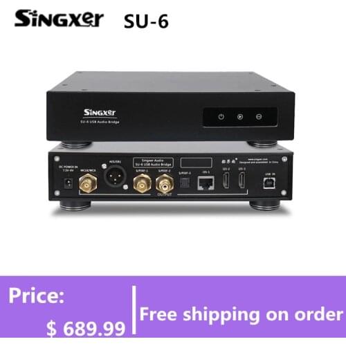 Singxer SU-6 Audio Interface XMOS XU208 CPLD Femtosecond Clock USB Digital Interface SU6
