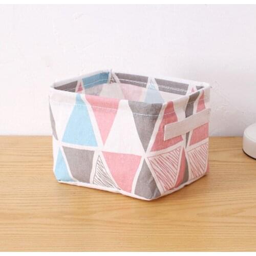 1PCS Foldable Desktop Storage Basket Sundries Storage Box Underwear Cosmetic Organizer Jewelry Scarf Socks Storage Basket Bags