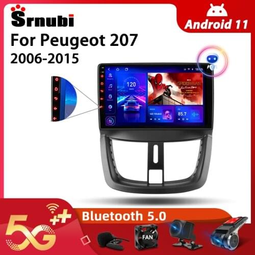 Android 10.0 2 Din Car Stereo audio Radio for Peugeot 207 2006-2015 Multimedia Video Touch Screen Player 4G Wifi Speaker MP5 DVD
