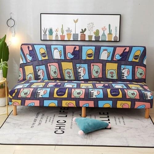 Foldable flexible sofa cover color four seasons universal children without armrests removable and washable fabric sofa cushion