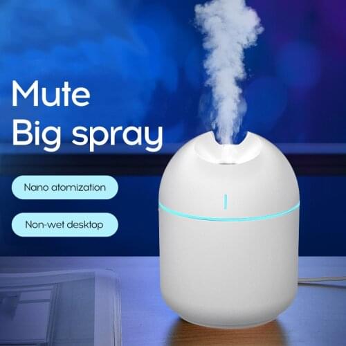 Usb Humidifier 300ml Cute Pet Ultrasonic Cool Mist Purifier Aroma Air Oil Diffuser Color Light Fogger Nano Spray Air Freshener