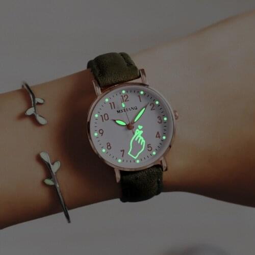 2021 Ladies Wrist Watches Luminous Women Simple Watches Casual Leather Strap Quartz Watch Clock Montre Femme Relogio Feminino