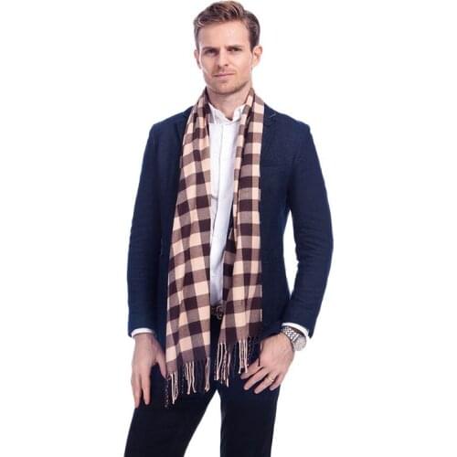 Winter soft warm man scarf fashion Unisex scarfs classical tartan scarf warm cashmere scarves A3A17528