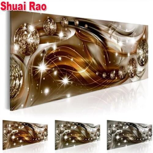 Golden Abstract Wall Art Diamonds Painting Texture Modern 3d Pictures for Living Room or Bedroom Decor home Gift