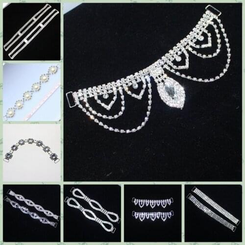 10pcs / lot of swimsuit with diamond bikini connector solid mass buckle A grade diamond quality very good Free shipping