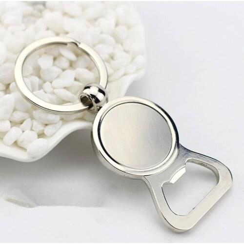 10 pieces/lot Engraved Bottle Opener Keyring Wedding Favor Keepsake key chain keychain round metal alloy keyring