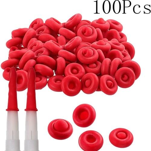 100 Pcs Caulk Cap Red Saving Cap Sealer Saver Open Caulking Tube For Sealing And Preserving Eropper Latex Cap Sheath JU0078