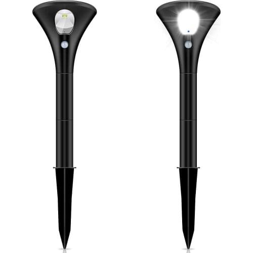 2 Pack Solar Lights Outdoor Waterproof LED Landscape Lighting Lamps Solar Garden Lights for Pathway Walkway Patio Yard Lawn