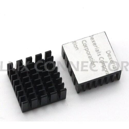 20PCS Aluminum Heatsink 20*20*10mm Black With Double Sided Adhesive Tape