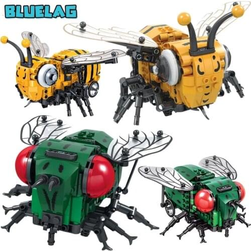 285PCS Simulated Bee Fly Model Building Blocks Insect DIY Electric City Blocks Technic Bricks sets Toy for Chidren Christmas