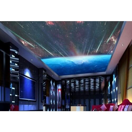 Custom 3d modern ceiling murals Galaxy Starry Sky 3d wallpaper for ceiling living room wallpaper large wall mura