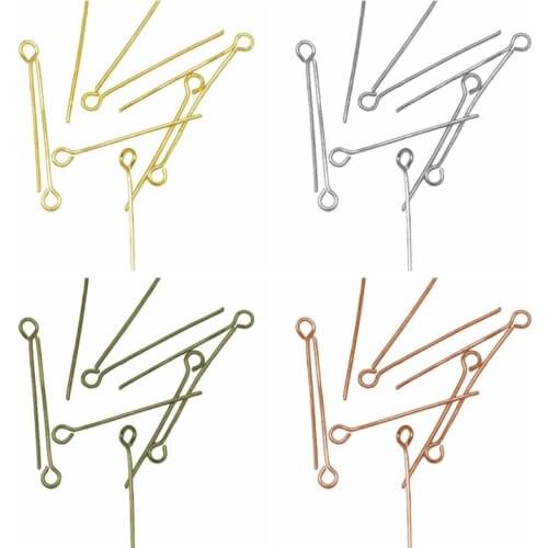 500g 1.6~5.0cmx0.7mm mix iron eyepins for jewelry making diy accessories finding, nickel free, Metal color