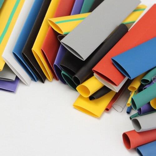 500PCS Insulation Sleeving Wrap Shrinkable Tubes Polyolefin 2:1 Heat Shrink Tubing Wire Cable Kit Electrical Equipment 10 Colors