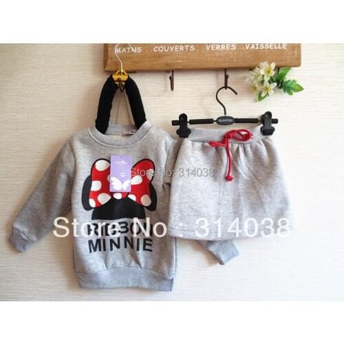 Promotions now top+pan /set factory price wear in winter keep warm size 100 110 120 130 140
