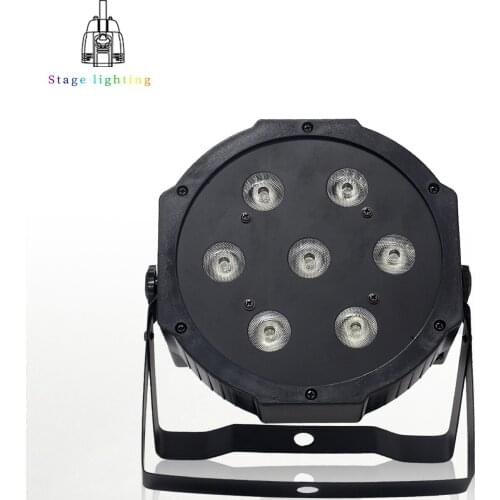 Wireless Remote Control 7x12W RGBW Lighting RGBWA UV 6in1 Color Mixing Uplighting DJ for PARTY Disco Light DMX Par Light