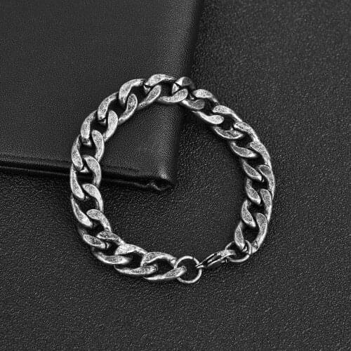 3-11mm Men Women Bracelet Stainless Steel Curb Cuban Link Chain Bangle Hiphop Trendy Wrist Fashion Jewelry Gift