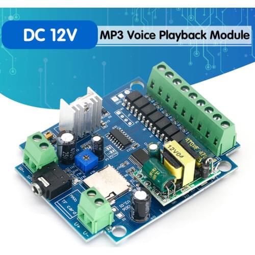 DC 12V MP3 Voice playback module Voice broadcast Alarm prompter trigger multi mode