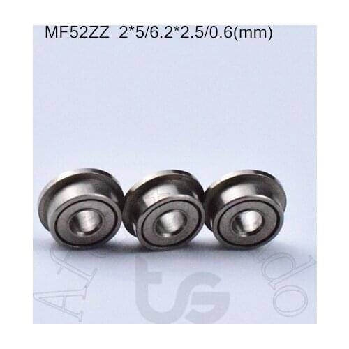 MF52ZZ LF520ZZ 2*5*6.2*2.5*0.6(mm) 10pieces free shipping bearing Flange bearings MF52ZZ LF520ZZ chrome steel bearing
