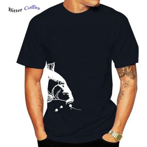Funny Carp Fishing Fisherman T-Shirt Mens Summer Casual Short Sleeves Oversized Streetwear Hip Hop Printed T Shirts Top Tees