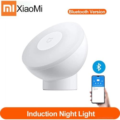 Xiaomi mijia Induction Night Light Bluetooth Version 3 in 1 Adjustable Brightness With Mijia App 360°Rotating For Smart Home Use