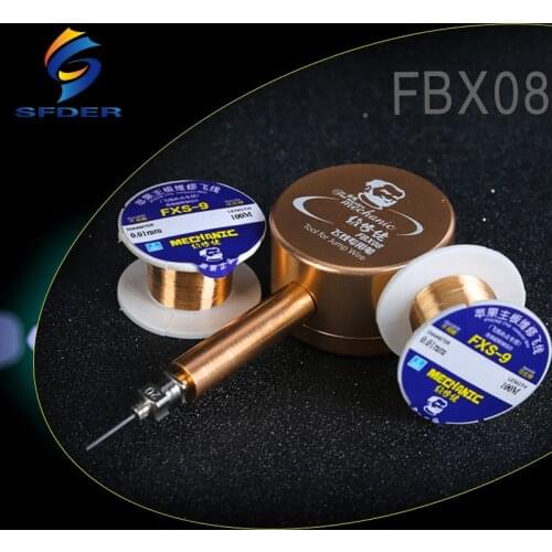 MECHANIC BGA PCB FBX08 Fly line Pen And 0.01MM Soldering Jump Wire For Mobile Phone Motherboard Welding Repair Tools