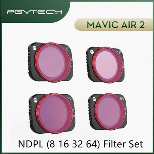 DJI PGYTECH Mavic Air 2 ND NDPL Filter Set 8 16 32 64 Saturates Color Improve Image Sharpness Rotate to Change Polarizing Effect