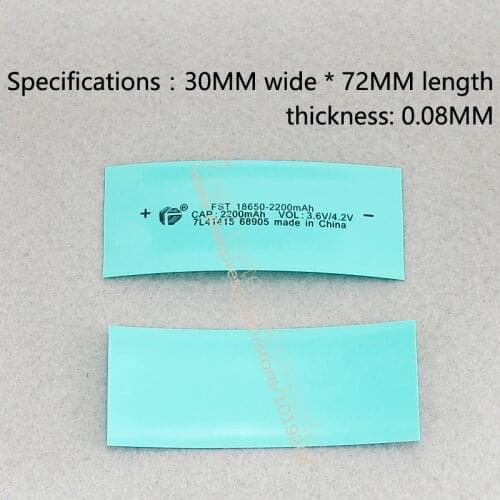 100pcs/lot 18650 lithium battery insulation shrink film PVC outer heat shrinkable sleeve 2200MAH battery cover