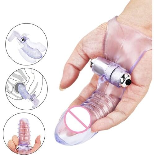 Finger Sleeve Vibrator G Spot Massage Clit Stimulate Female Masturbator Sex Toys For Women Lesbian Orgasm Adult Products