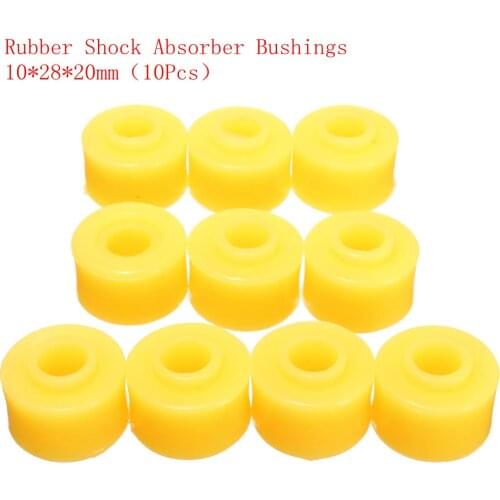 10Pcs 10mm Inner Dia Yellow Rubber Shock Absorber Bushings Part for Auto Car