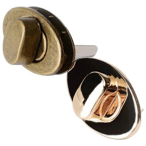 10 Pieces Diy Luggage Hardware Accessories Bag Oval Twist Lock Factory Direct Sales Die-Casting Lock Twist Lock Bag Hardware