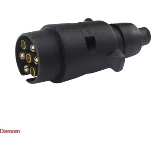 12V 7 Way Round Standard European Car Plug Connector Plastic 7 Pin Socket Plugs For Trailers RVs