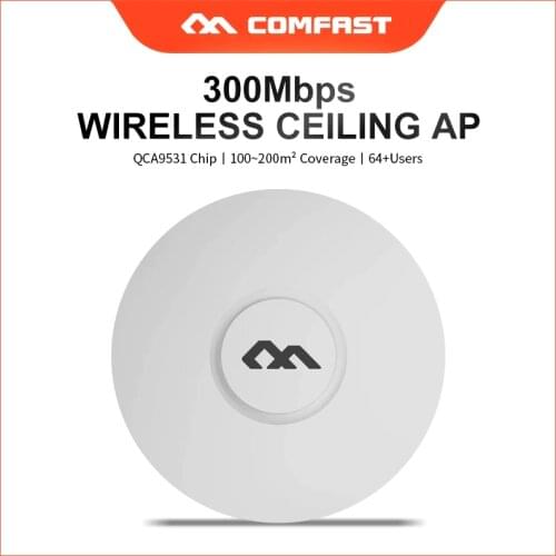 300Mbps Indoor AP Wireless Router Openwrt WiFi Access Point Ceiling AP with 2*3dbi Antenna 48V poe Wi fi Signal Amplifier router