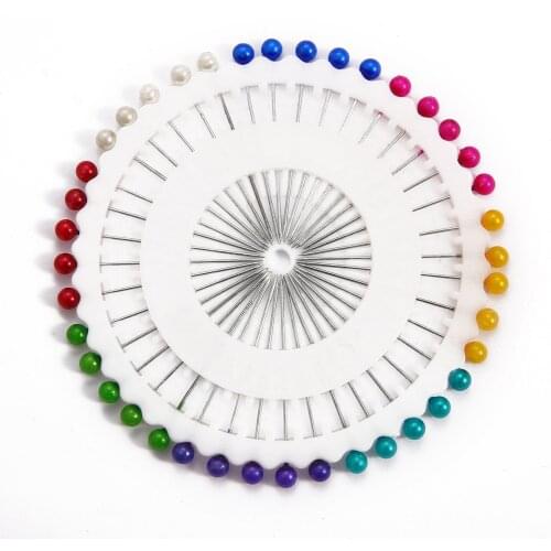 8 Colors 40Pcs Sewing Accessories Round Pearl Straight Head Pins Dressmaking Faux Pear Corsage Pin for DIY