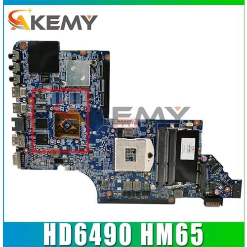 AKemy 659094-001 659094-501 Laptop motherboard For HP Pavillion DV7T DV7-6000 HD6490 PGA989 Mainboard HM65 216-0809000