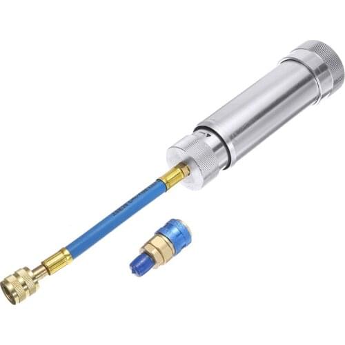 Aluminum Air Conditioning Car Oil Injection Dye Injection A/C R134 2 Ounce Pure Liquid Oil Coolant Filler Tube Car Accessories