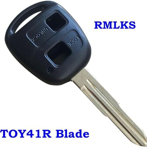 For Toyota RAV4 Corolla Yaris 2 Button Remote Head Key Fob Car Key Shell Auto Key Case Cover With TOY41 Blade